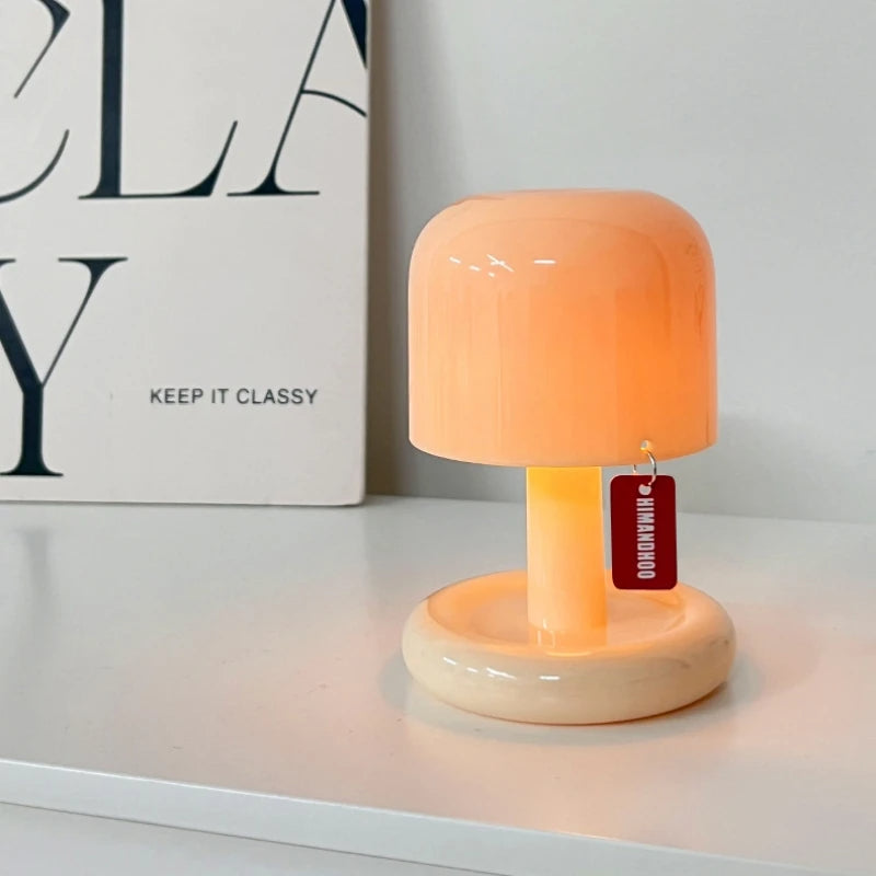 Mini Tafellamp - Creatieve USB Oplaadbare Paddenstoel Stijl LED Tafellamp Slaapkamer Decoratie