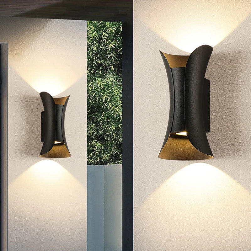 Zenthra Wandlamp Zwart LED 6W 10W Aluminium IP65 Waterdichte Wandlampen voor Buiten en Binnen