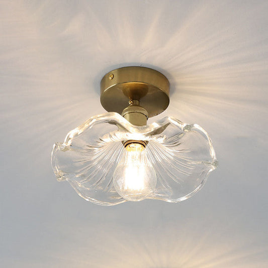 Elegante Hibiskus Plafondlamp van Glas voor een Modern Interieur 1