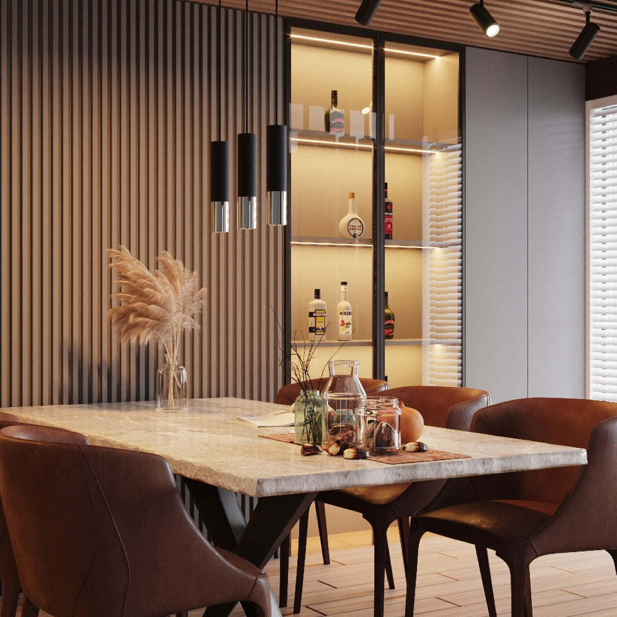 Loopez Hanglamp Zwart & Chroom - Elegante Woonkamer & Eetkamer Lamp voor Modern Interieur 5