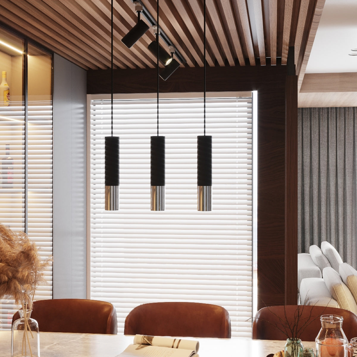 Loopez Hanglamp Zwart & Chroom - Elegante Woonkamer & Eetkamer Lamp voor Modern Interieur 6