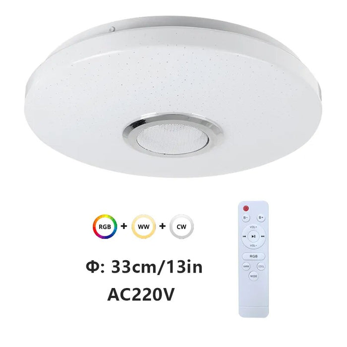 Moderne Deckenleuchte met Bluetooth Lautsprecher en RGB Dimming 8