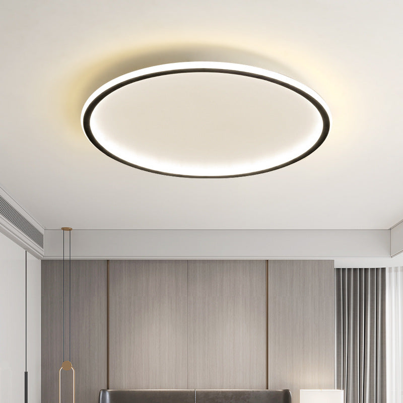 Mysaglobe Scandinavische Ronde Plafondlamp - Zwart LED Plafonnière voor Slaapkamer en Eetkamer 5