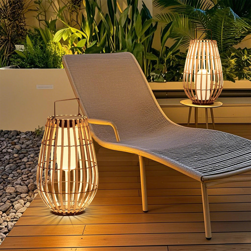Solar Buitenlamp - Duurzame Rotan Buitenverlichting voor Tuin en Terras 5