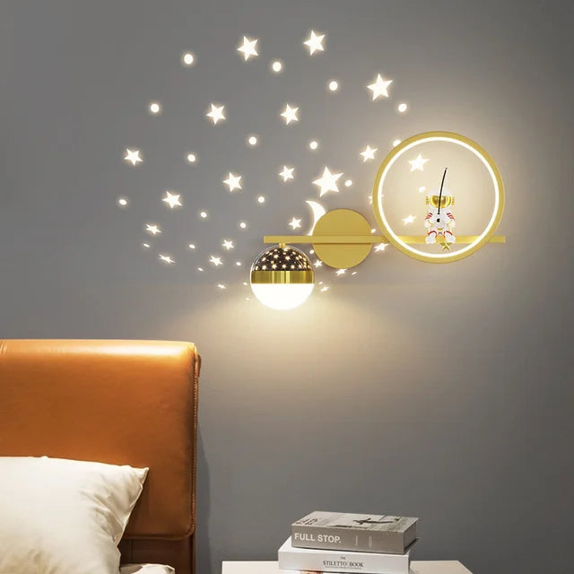 Stijlvolle Zenthra Wandlamp | Rustgevende Muurlamp voor Kinderkamer | Veilige Wanddecoratie