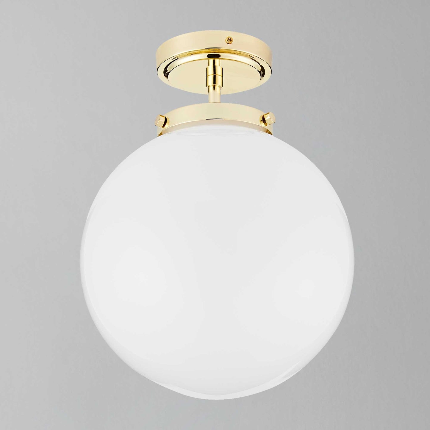 Zenthra Badkamerlamp Plafond - Moderne Semi-opbouw Plafondlamp voor Badkamer met Opaline Glazen Bol