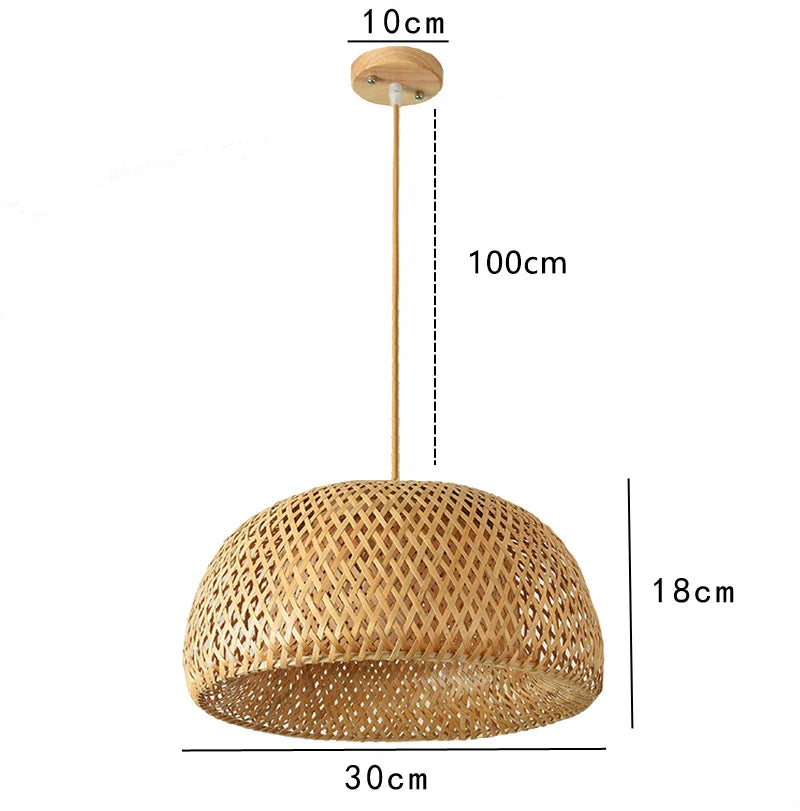 Zenthra Bambus Hanglamp - Handgemaakte Woonkamer Lamp voor Natuurlijke Sfeer