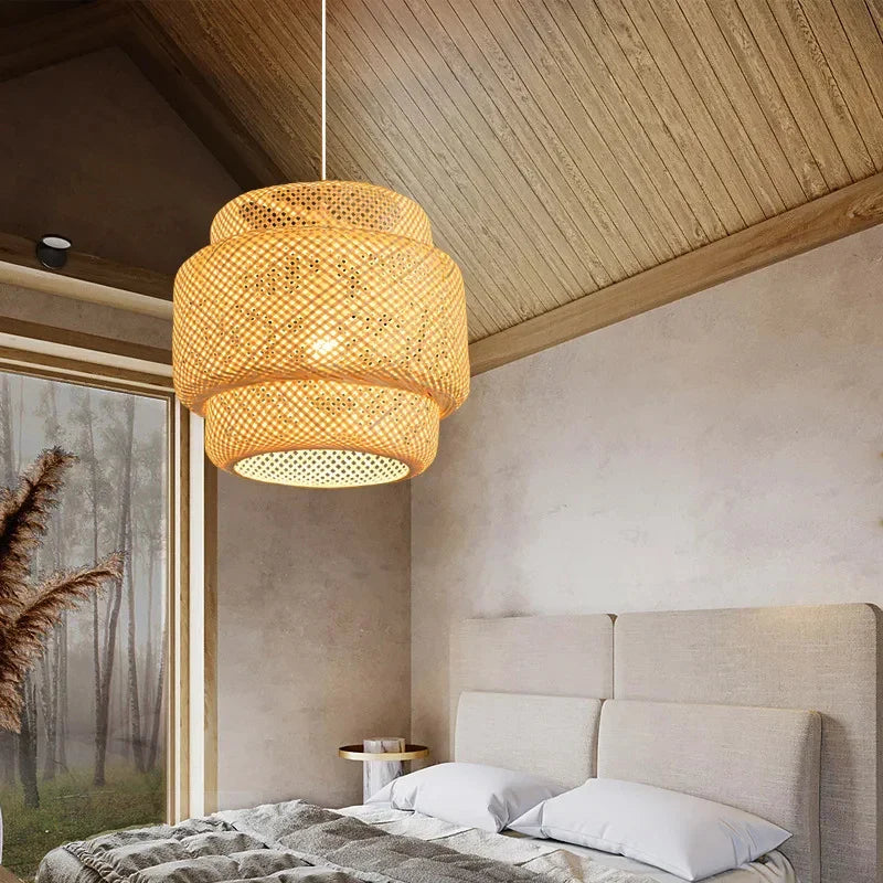 Zenthra Bambus Hanglamp - Handgemaakte Woonkamer Lamp voor Natuurlijke Sfeer