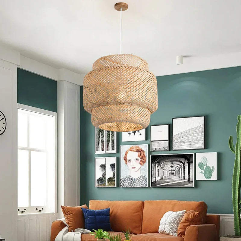 Zenthra Bambus Hanglamp - Handgemaakte Woonkamer Lamp voor Natuurlijke Sfeer