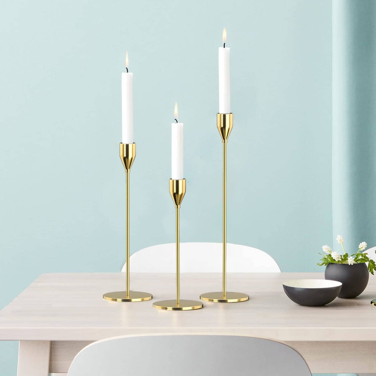Zenthra Elegante Kaarsenhouder Set - Creëer een Sfeervolle Decoratie