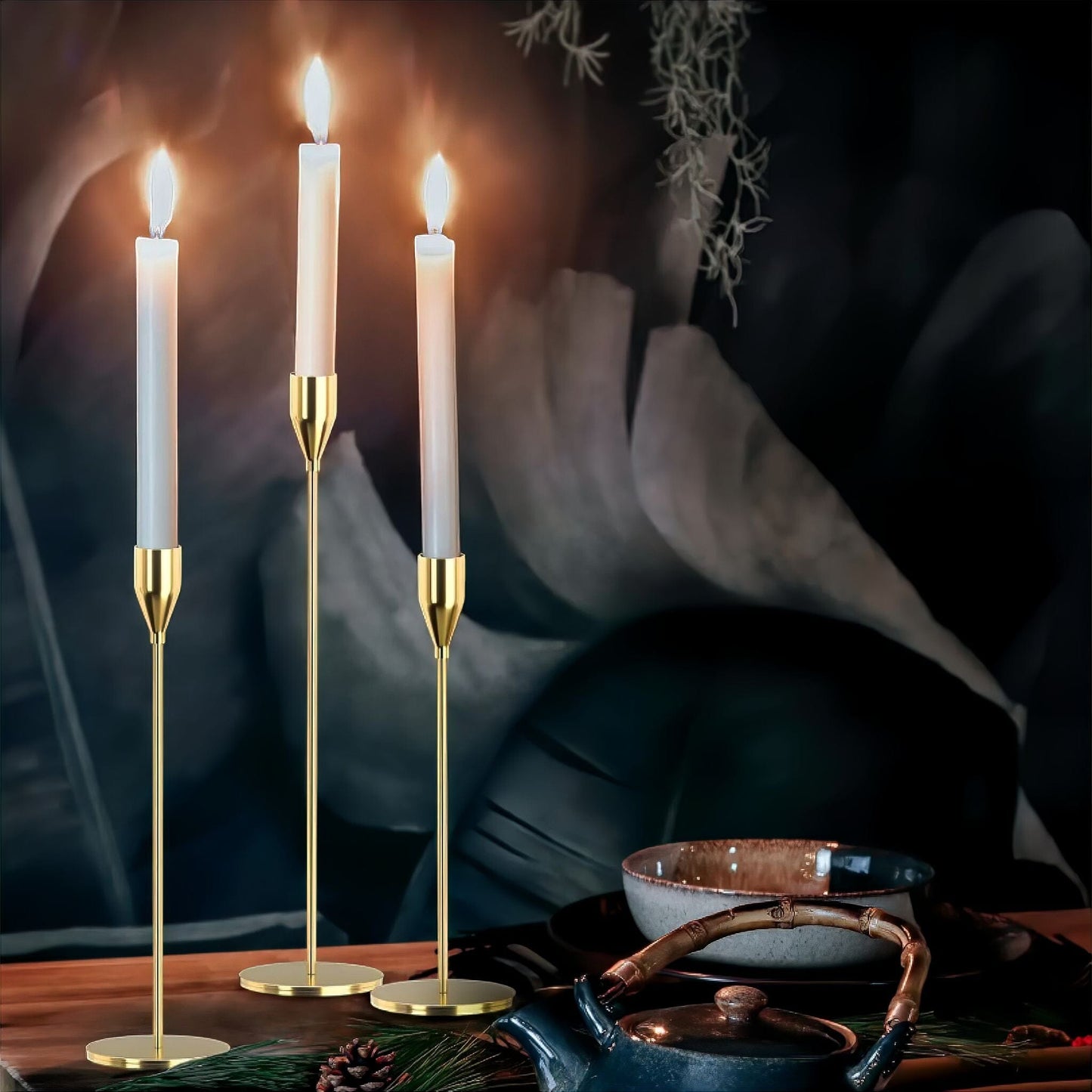 Zenthra Elegante Kaarsenhouder Set - Creëer een Sfeervolle Decoratie
