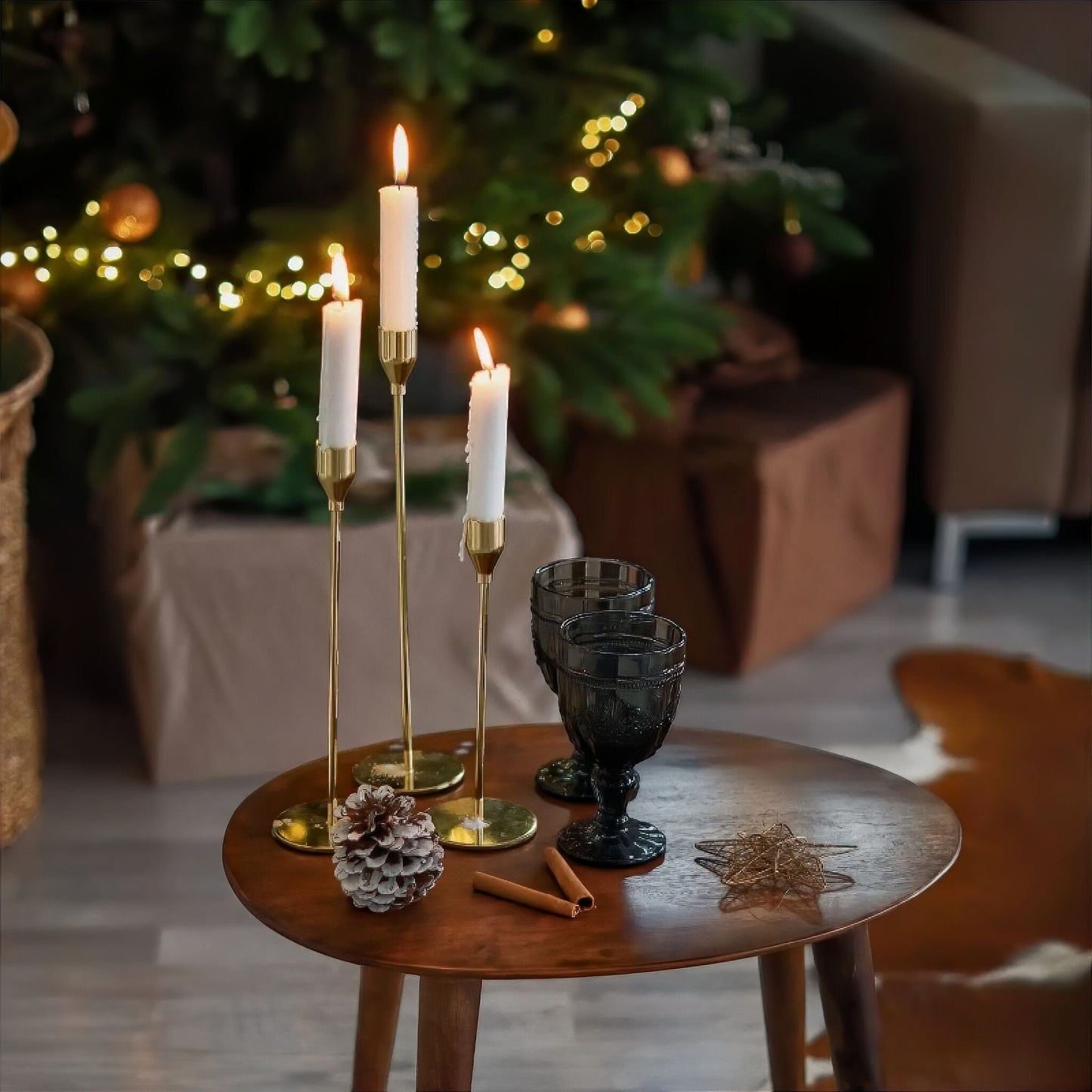 Zenthra Elegante Kaarsenhouder Set - Creëer een Sfeervolle Decoratie