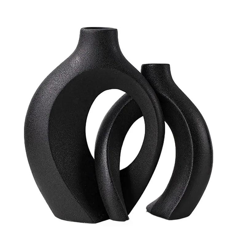 Zenthra Minimalistische Keramische Vaas - Voeg Eigentijdse Flair Toe aan Uw Interieur