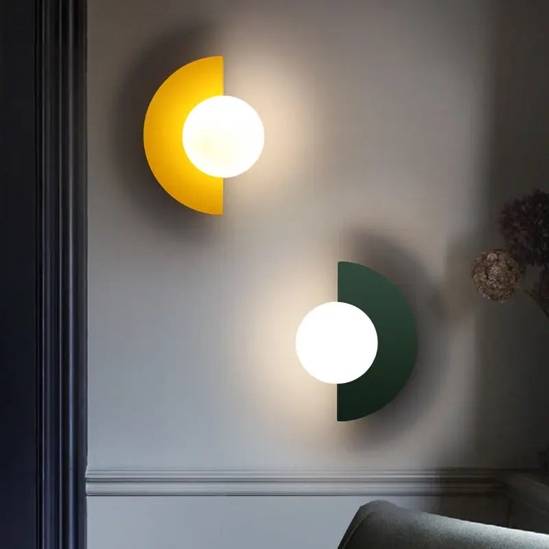 Zenthra Retro Wandlamp - Handgemaakte Glaskogel voor Sfeervolle Verlichting