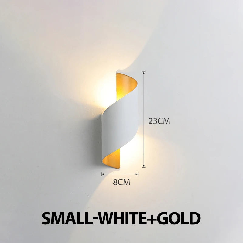 Zenthra Wandlamp Zwart - Spiral Design LED Muurlamp 10W - Waterdichte Wandlamp voor Binnen en Buiten