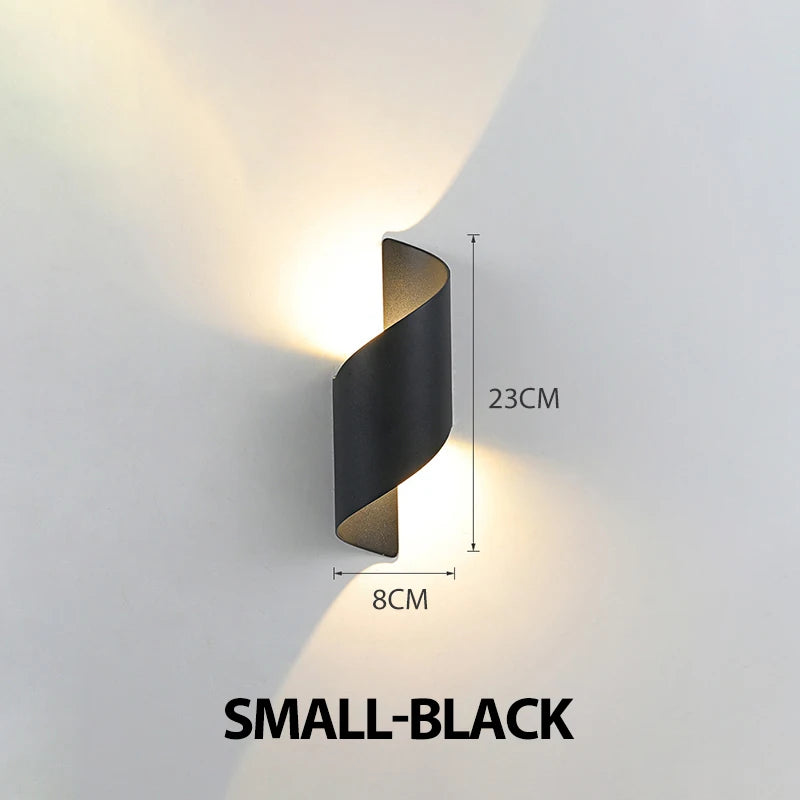 Zenthra Wandlamp Zwart - Spiral Design LED Muurlamp 10W - Waterdichte Wandlamp voor Binnen en Buiten