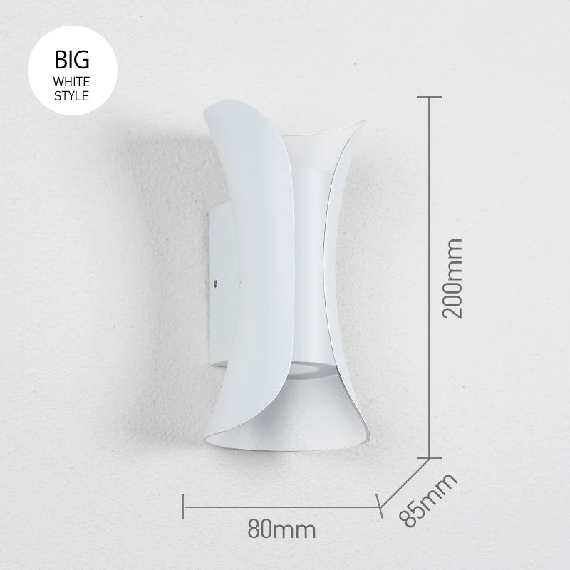 Zenthra Wandlamp Zwart LED 6W 10W Aluminium IP65 Waterdichte Wandlampen voor Buiten en Binnen
