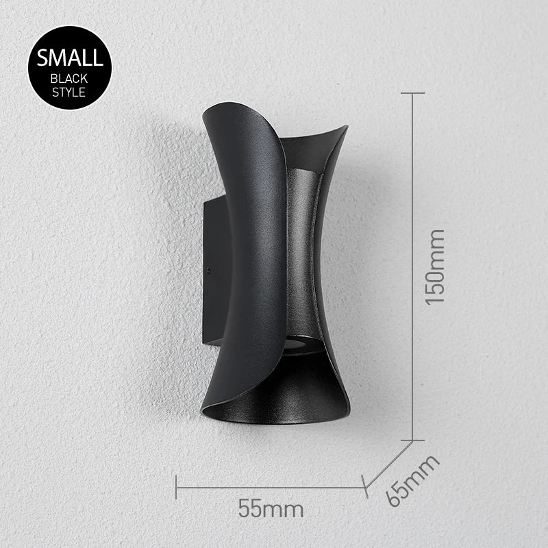 Zenthra Wandlamp Zwart LED 6W 10W Aluminium IP65 Waterdichte Wandlampen voor Buiten en Binnen