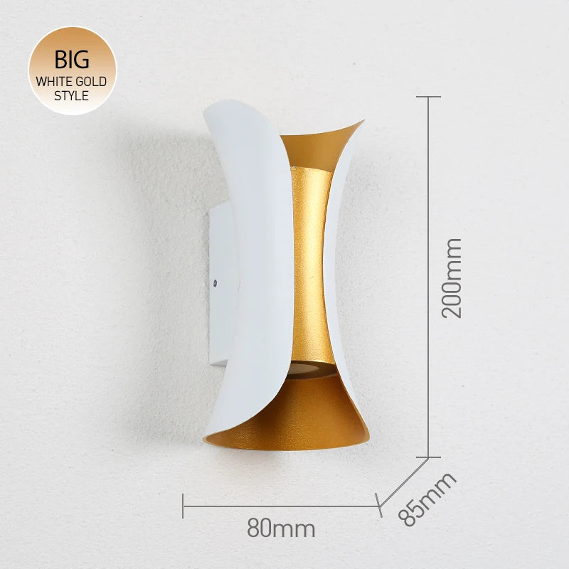 Zenthra Wandlamp Zwart LED 6W 10W Aluminium IP65 Waterdichte Wandlampen voor Buiten en Binnen