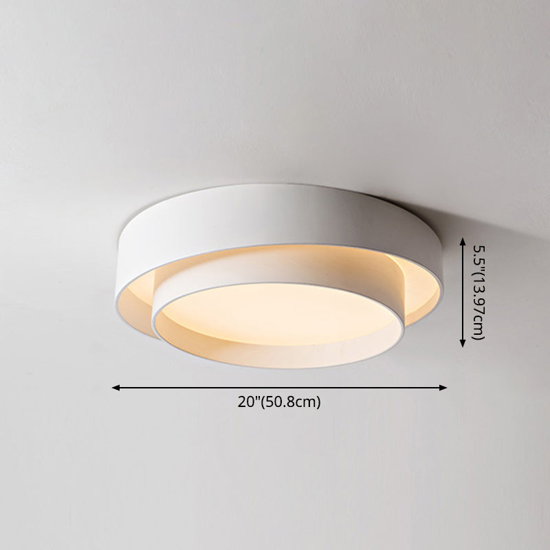 Zenthra Witte Metalen Plafondlamp - Scandinavische Stijl LED Plafonnière voor Slaapkamer