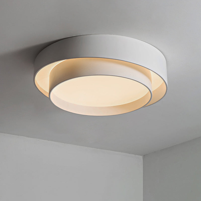 Zenthra Witte Metalen Plafondlamp - Scandinavische Stijl LED Plafonnière voor Slaapkamer