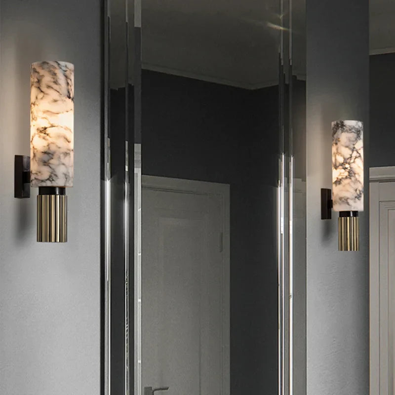 Zenthra Zonne Energie Marmer Wandlamp - Luxe Muurlamp voor Binnengebruik