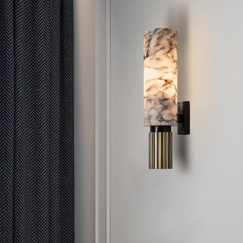 Zenthra Zonne Energie Marmer Wandlamp - Luxe Muurlamp voor Binnengebruik