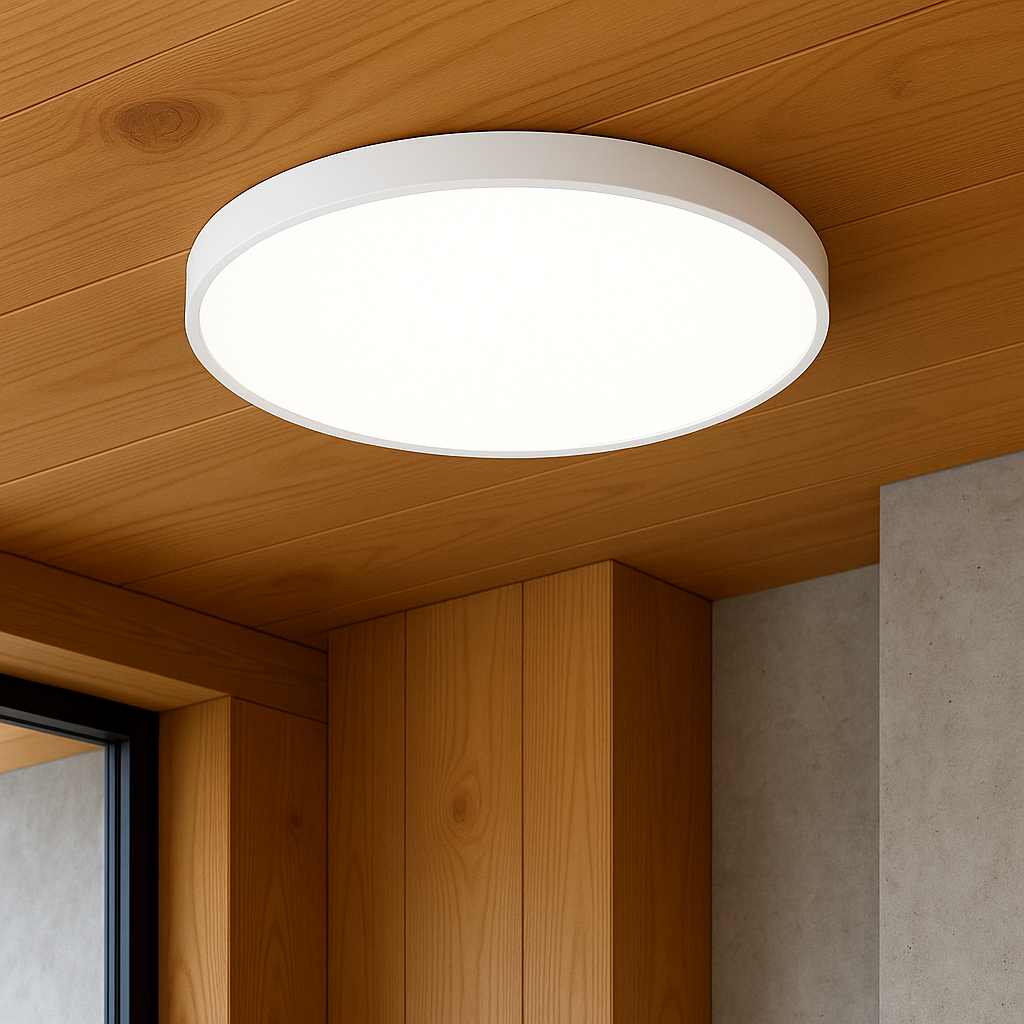 Zwarte LED Plafondlamp - Ultradunne Plafonniere voor Slaapkamer en Modern Interieur 3