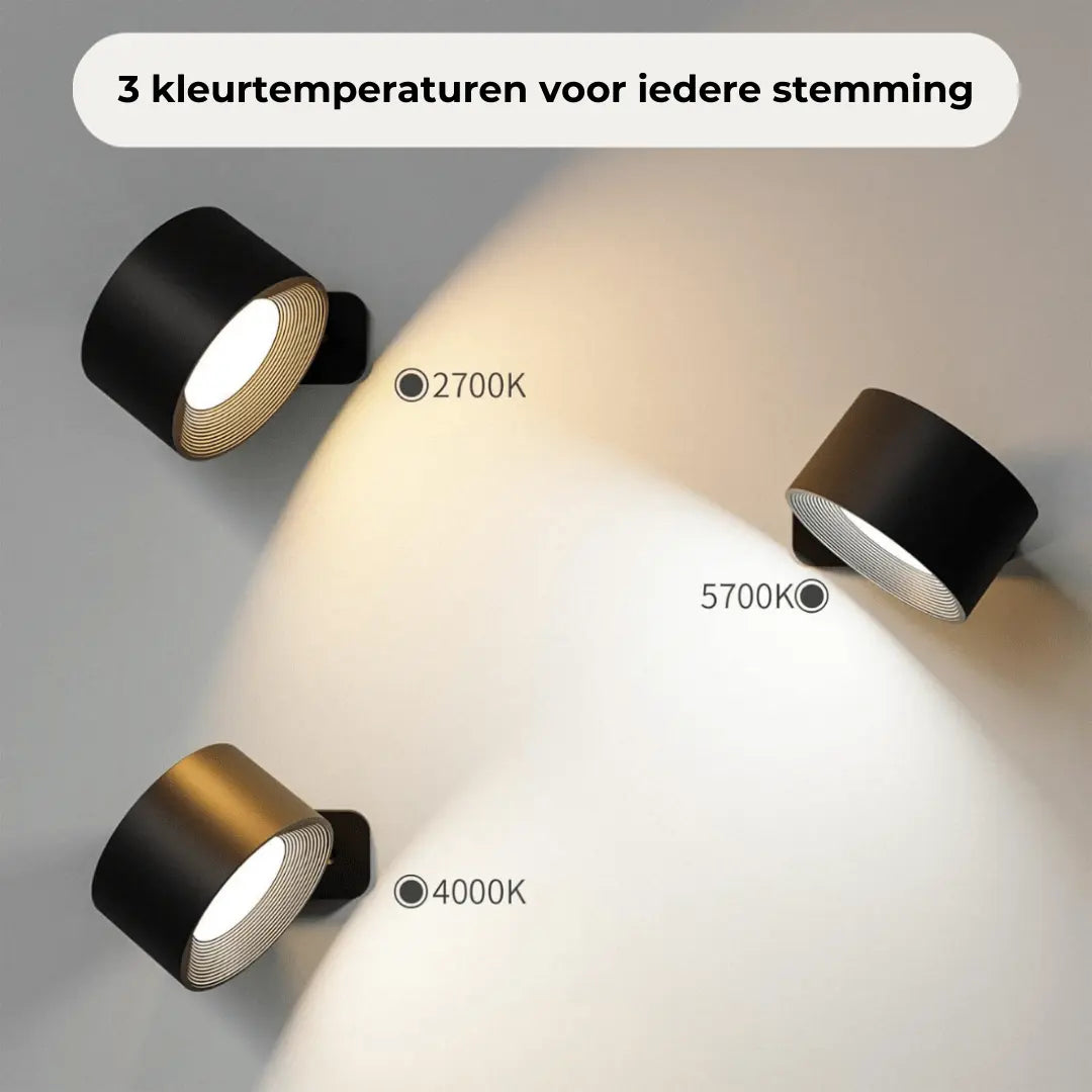 Wandlamp Oplaadbaar Draadloos 360°