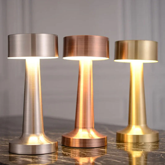 Draadloze Oplaadbare Tafellamp Goud - Zenthra Luxe Verlichting voor Sfeer en Elegantie