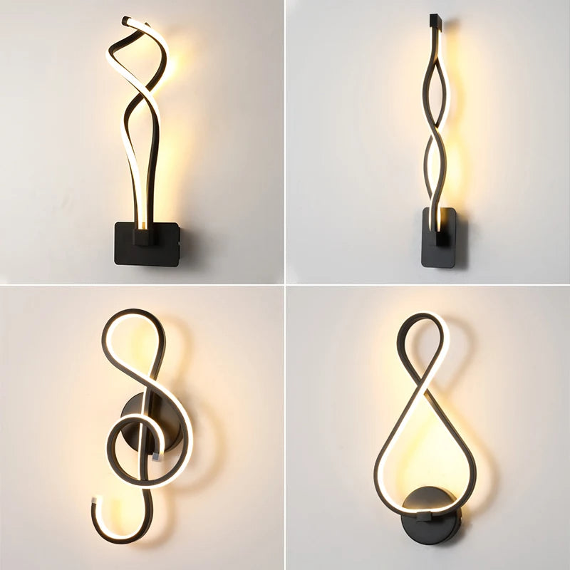 Zenthra Wandlamp Zwart - Moderne Minimalistische Wandlampen Binnenverlichting voor Woonkamer en Slaapkamer