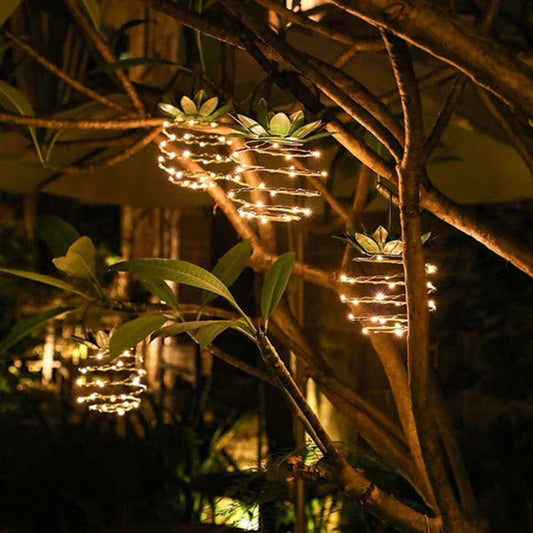 2 Stuks | Tuinlampen Solar Ananas voor Tropische Tuinverlichting op Zonne-energie 1