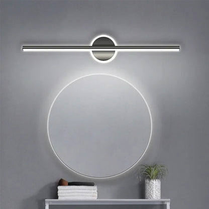 Moderne Zonne Energie Wandlamp Zwart Goud 40/60cm Badkamer Lamp voor Badkamer en Toilet Verlichting
