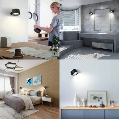 Zenthra Draadloze Oplaadbare 360° Wandlamp - Stijlvolle Wandlampen Binnen met Smart Touch en Batterij