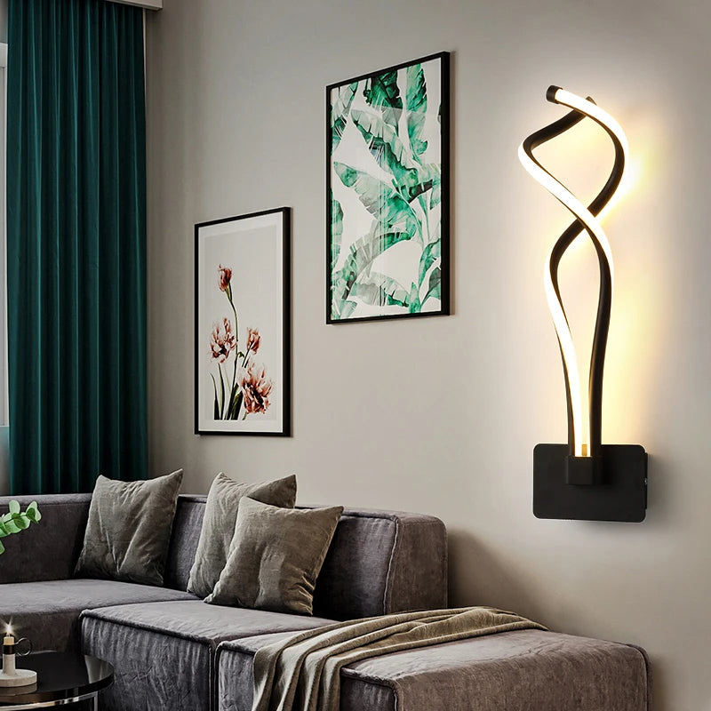 Zenthra Wandlamp Zwart - Moderne Minimalistische Wandlampen Binnenverlichting voor Woonkamer en Slaapkamer
