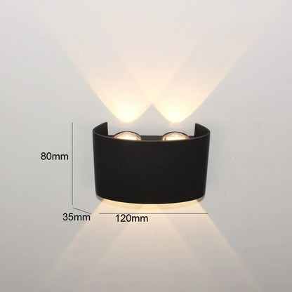 Zenthra Wandlamp Modern voor Binnen en Buiten - Witte Up Down Slaapkamer lamp voor Woonkamer, Gang en Slaapkamer