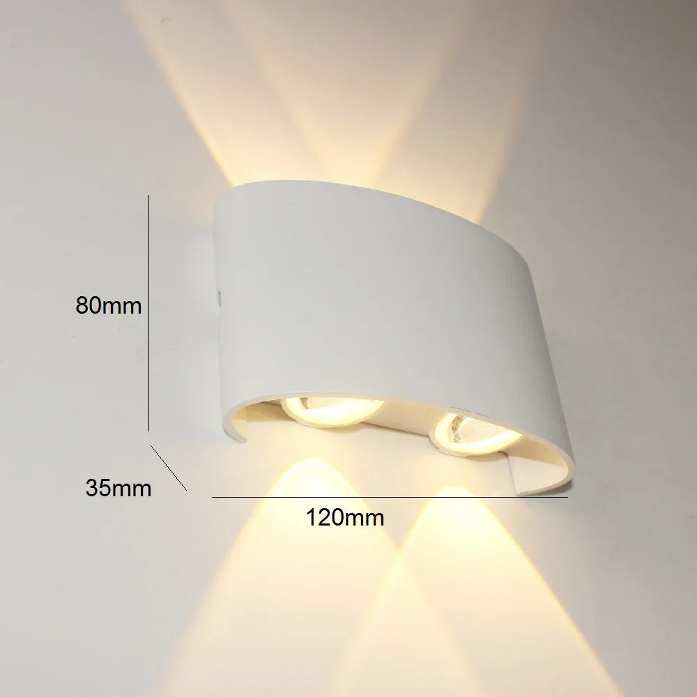 Zenthra Wandlamp Modern voor Binnen en Buiten - Witte Up Down Slaapkamer lamp voor Woonkamer, Gang en Slaapkamer