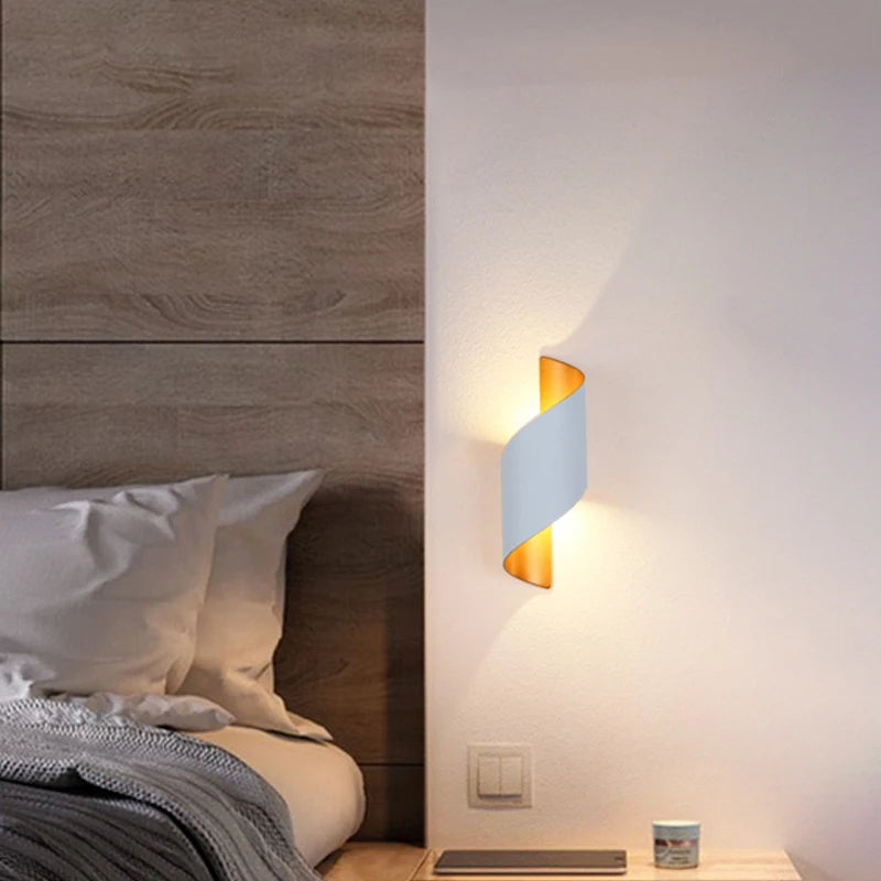 Zenthra Wandlamp Zwart - Spiral Design LED Muurlamp 10W - Waterdichte Wandlamp voor Binnen en Buiten