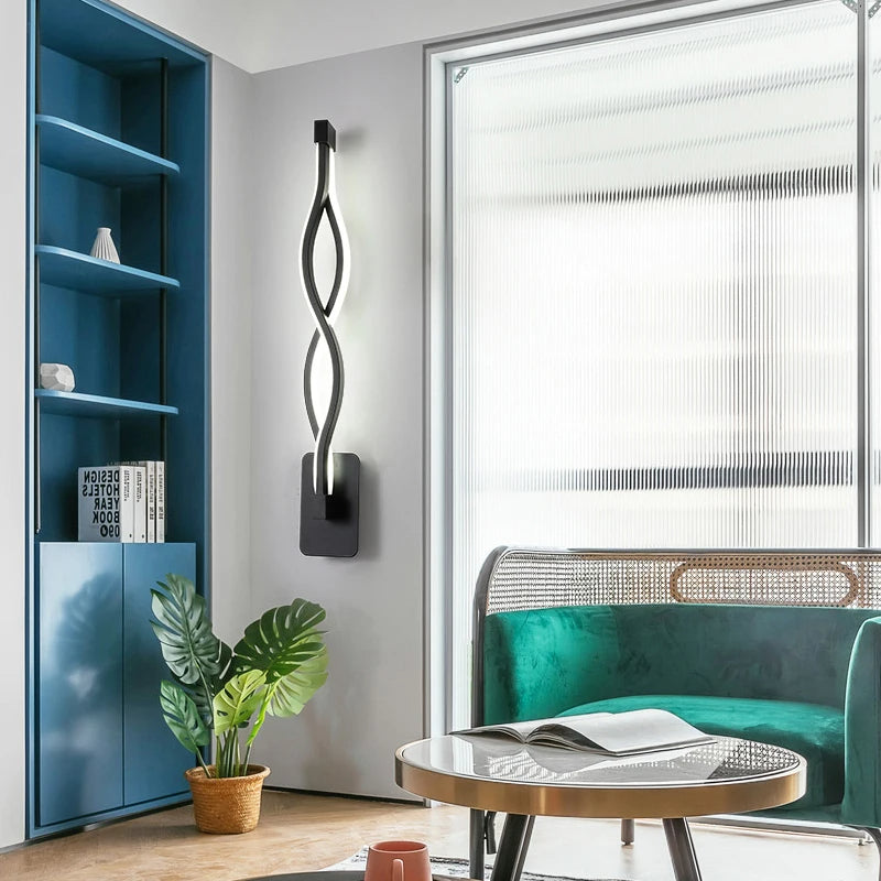 Zenthra Wandlamp Zwart - Moderne Minimalistische Wandlampen Binnenverlichting voor Woonkamer en Slaapkamer