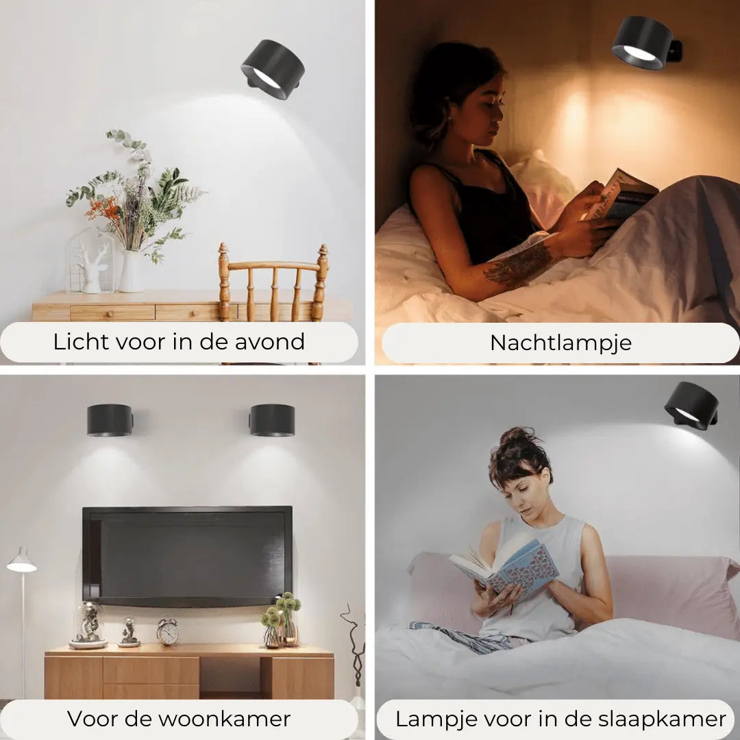 Wandlamp Oplaadbaar Draadloos 360°