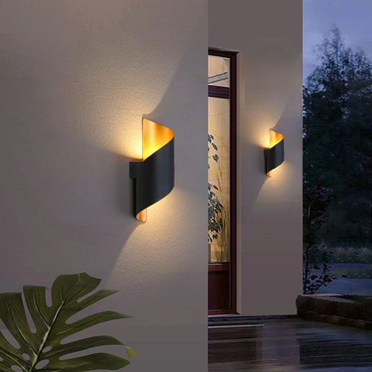 Zenthra Wandlamp Zwart - Spiral Design LED Muurlamp 10W - Waterdichte Wandlamp voor Binnen en Buiten
