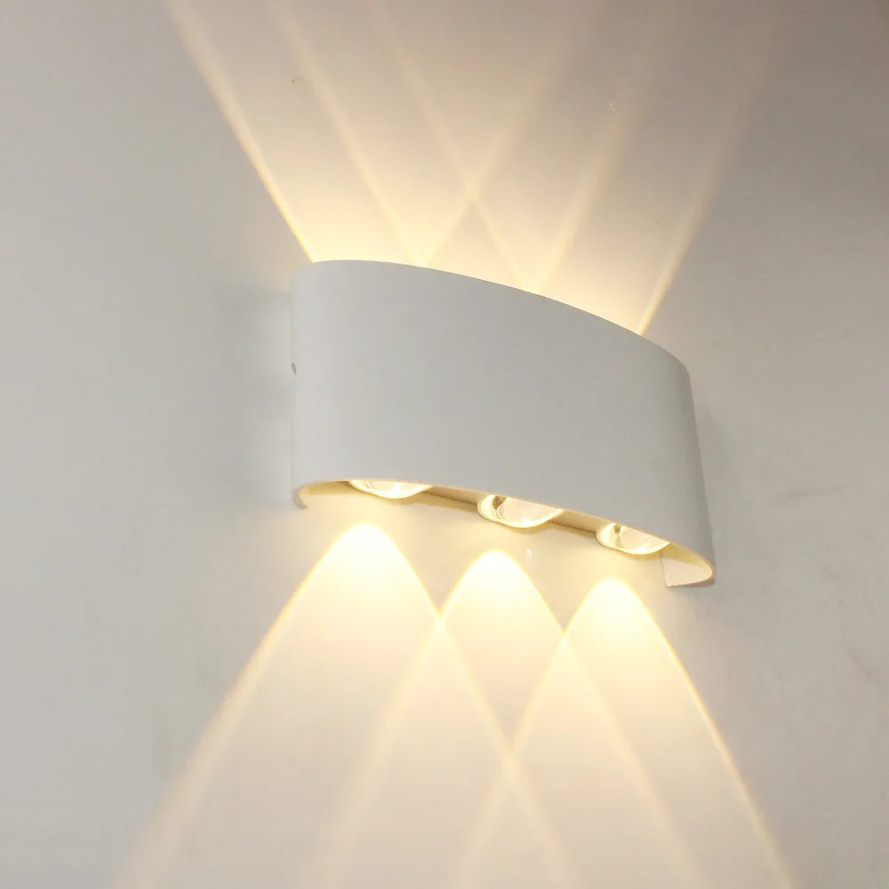 Zenthra Wandlamp Modern voor Binnen en Buiten - Witte Up Down Slaapkamer lamp voor Woonkamer, Gang en Slaapkamer