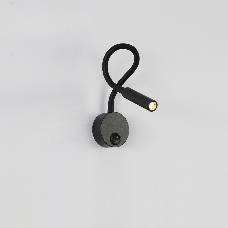 Moderne Minimalistische IJzeren Ronde Flexibele Buigbare Buizen LED Leeslamp Muur Sconces Lamp Voor Slaapkamer