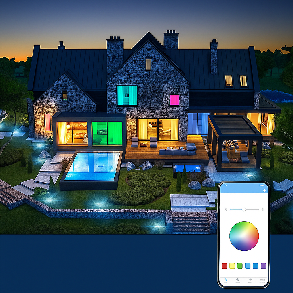 Moderne Plafondlamp met Bluetooth luidspreker en RGB Dimming