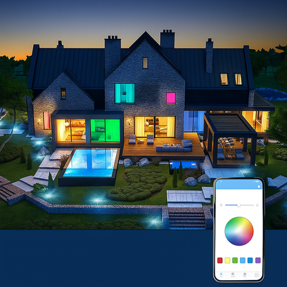 Moderne Plafondlamp met Bluetooth luidspreker en RGB Dimming