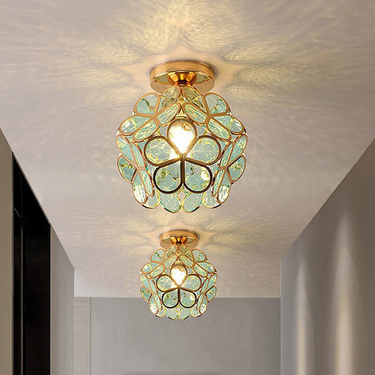 Elegante Glas Deckenlamp met Bloemen Design voor een Betoverende Sfeer in Uw Interieur 0