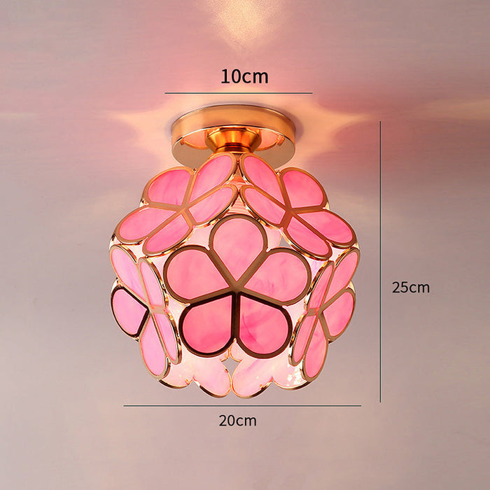 Elegante Glas Deckenlamp met Bloemen Design voor een Betoverende Sfeer in Uw Interieur 2