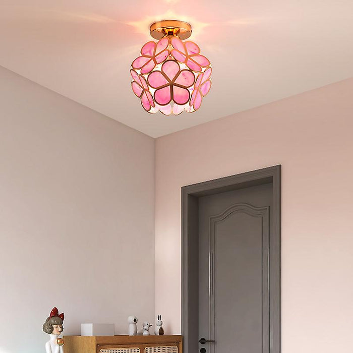 Elegante Glas Deckenlamp met Bloemen Design voor een Betoverende Sfeer in Uw Interieur 3