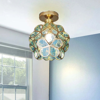 Elegante Glas Deckenlamp met Bloemen Design voor een Betoverende Sfeer in Uw Interieur 9