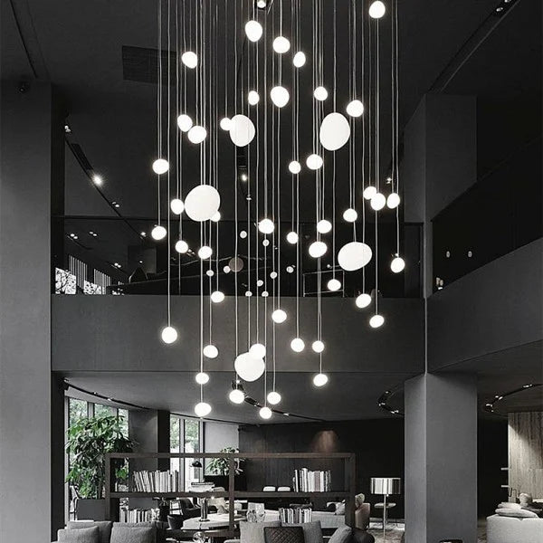 Elegante Hanglamp voor Woonkamer en Eetkamer - Luxe Nado Hanglamp in Satijn Glas 0
